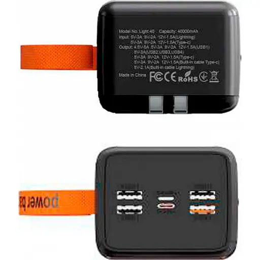 Павербанк Aspiring Black-orange 40 000 mAh / 22.5 Вт (PPLH.L04) - фото 5