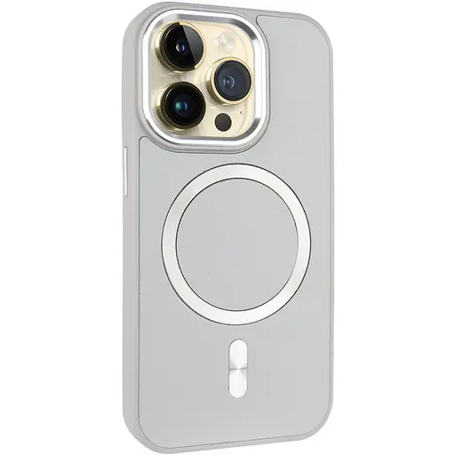 Шкіряний чохол Epik SnapCase with MagSafe для Apple iPhone 15 Pro 6.1 Grey