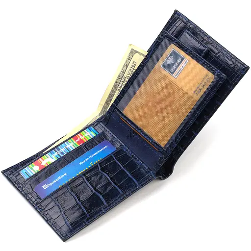 Мужской кожаный кошелек Canpellini 12х9.7х2 см acs0025646 - фото 4