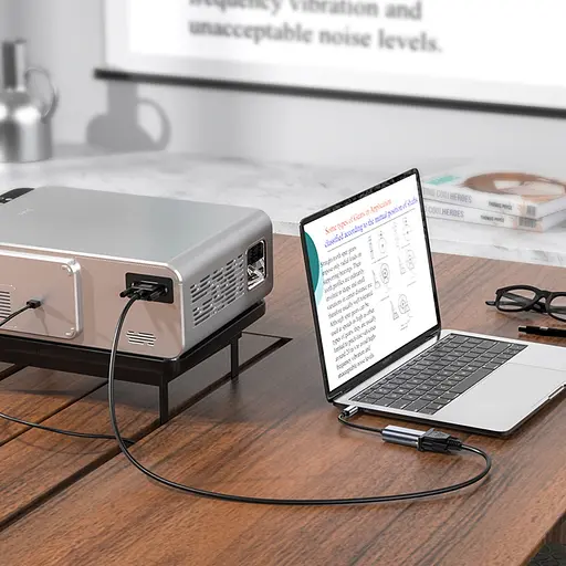 Адаптер переходник Hoco UA21 Type-C to VGA F 0.13 м черно-серебристый - фото 4