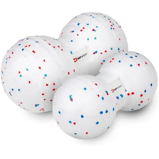 Массажный мяч Hop-Sport HS-P120DMB двойной EPP 120 мм белый - фото 2