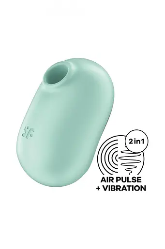 Вакуумний кліторальний стимулятор з вібрацією Satisfyer Pro To Go 2 м'ятний - фото 4