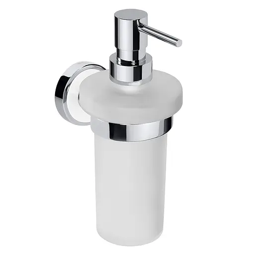 Дозатор для рідкого мила Bemeta Trend-I настінний скло основа біла 104109018, Білий - фото 1