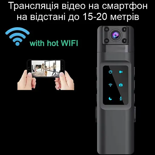 Wifi камера портативная - видеорегистратор с поворотным объективом Nectronix L13, HD 1080P, диктофон (101149) - фото 6