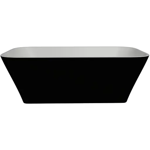 Ванна отдельностоящая матовая Amdcon Atlant 170x75 черная из литого камня ATLANT_170_BLACK_MAT Черный матовый - фото 1