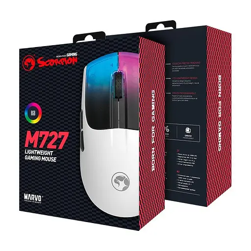 Миша MARVO Wired Programmable Gaming Mouse M727 |1200-12400dpi| - фото 2