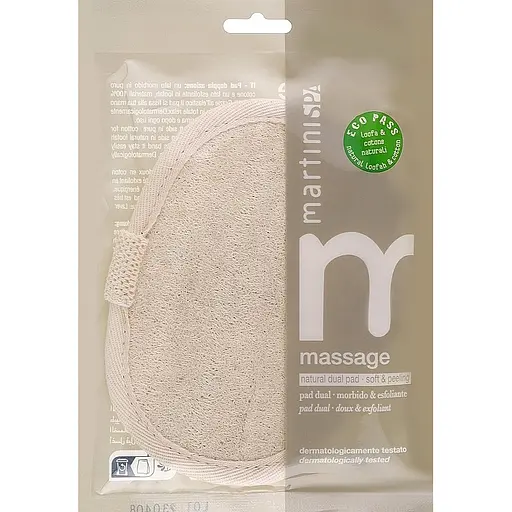 Мочалка для душа Martini Spa Exfoliating Pad In 100% Loofah And Pure Cotton из люфы (438MMM)