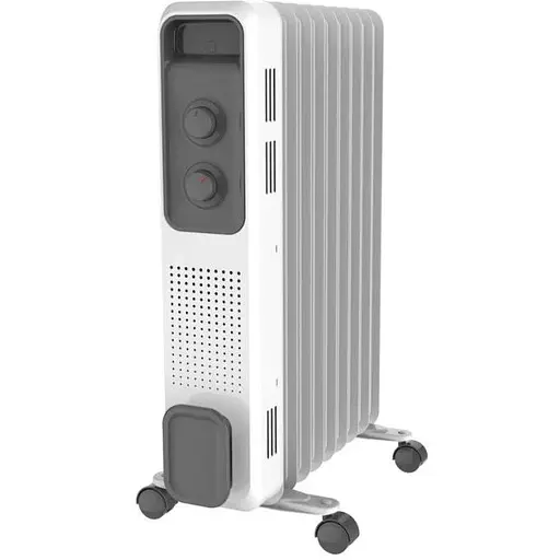 Масляный обогреватель Metier 2.0 кВт площадь обогрева 20 кв,м напольный белый (OR2000-9) - фото 1
