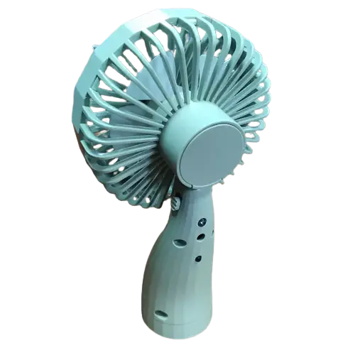 Ручной бытовой портативный вентилятор Mini Fan 6601 на аккумуляторе с ручкой мини вентилятор ментоловый - фото 2