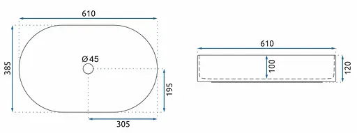 Умивальник Rea Nadia 60 beige matt накладний REA-U9661 - фото 5
