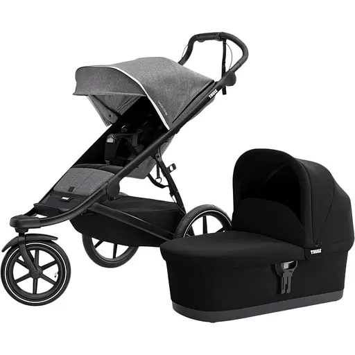 Детская коляска Thule Urban Glide 2 Grey Melange с люлькой (TH 10101965) - фото 1