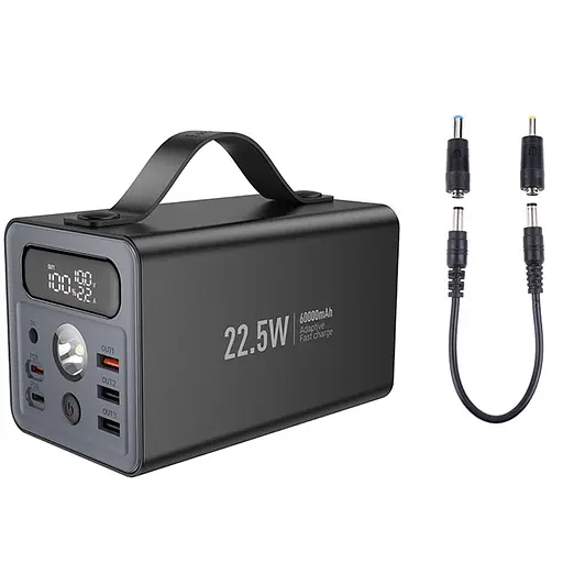 Портативний ЗП Power Bank Hoco J138 22.5W+PD20W+DC12V 60000 mAh Black - фото 4