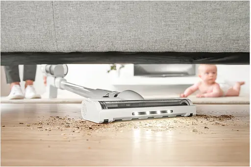 Пылесос беспроводной Sencor 250 Вт автон. работа до 45 мин НЕРА подсветка турбо щетка белый - фото 7