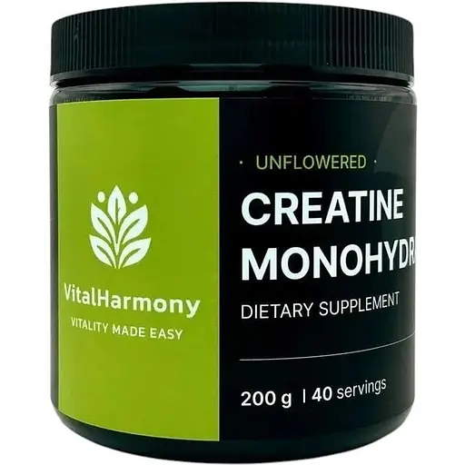 Креатин моногідрат VitalHarmony Creatine Monohydrate, 200 грам