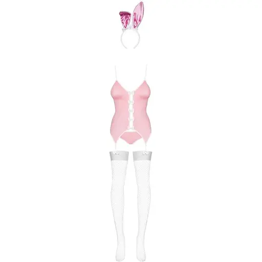 Эротический костюм зайки Obsessive Bunny suit 4 pcs costume pink S/M - фото 5