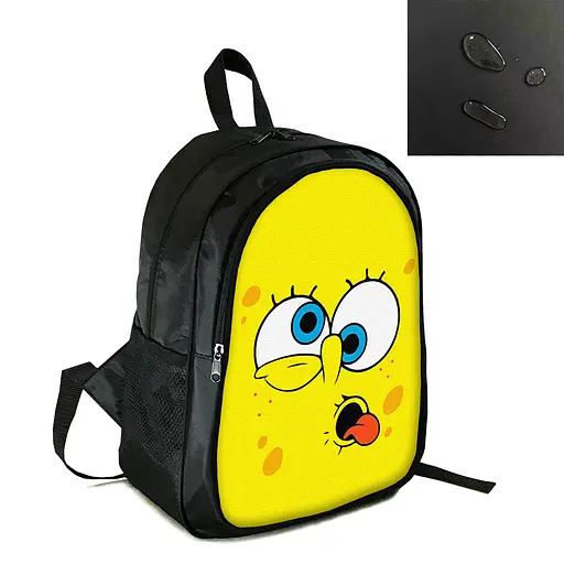 Рюкзак городской/школьный 38×28см с принтом Губка Боб детский, подростковый, спортивный (4122)