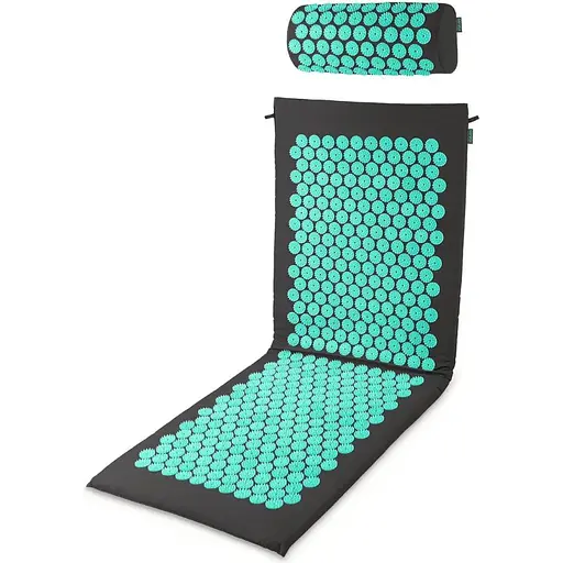 Коврик акупунктурный с валиком Gymtek зеленый - фото 2