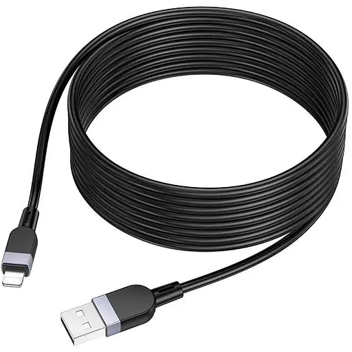 Кабель Hoco Lightning Energy силиконовый зарядный кабель для передачи данных X109 3 м 2.4A