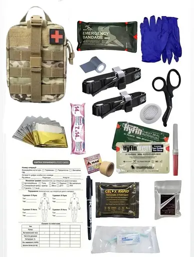 Аптечка укомплектованная №20 в подсумке с быстрым сбросом - фото 1