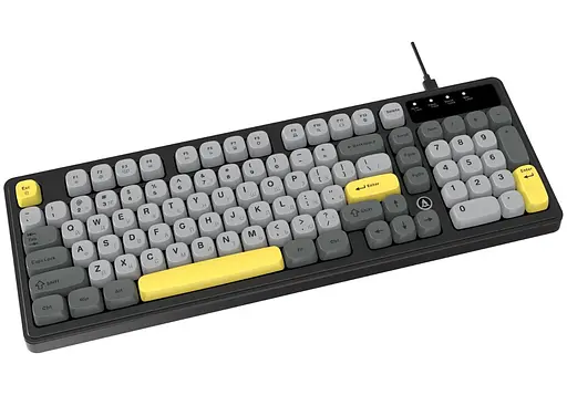 Клавіатура ігрова дротова Ajazz AF-BGY-98 USB Black-Gray-Yellow - фото 4