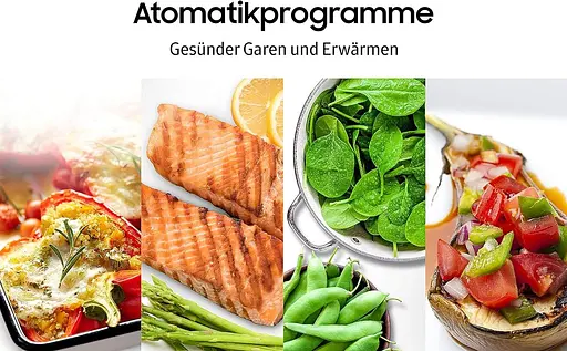 Мікрохвильова піч Samsung MG2AK3515AS/EG з грилем, 800 Вт, 23 місця для приготування їжі, ширина 49 см, швидке розморожування - фото 6