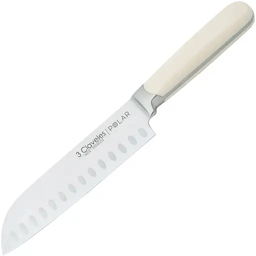 Нож японский Сантоку 175 мм 3 Claveles Polar (01072)