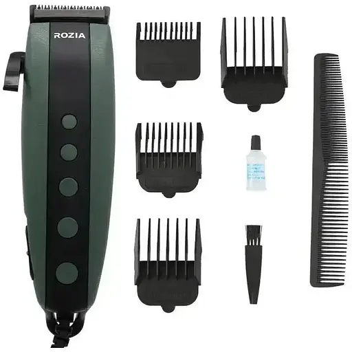 Машинка провідна Rozia HQ-351 від мережі для стрижки волосся зі змінними насадками 5 Вт - фото 1