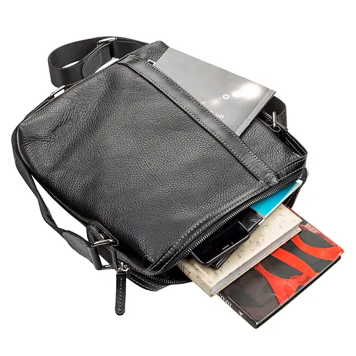 Чоловіча шкіряна сумка SHVIGEL 24,5х28х6,5 см sum0012479 - фото 4