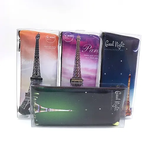 Пенал Paris, кожзам, 1 відділення, 19x8x3 см, PVC (В асортименті) - фото 2