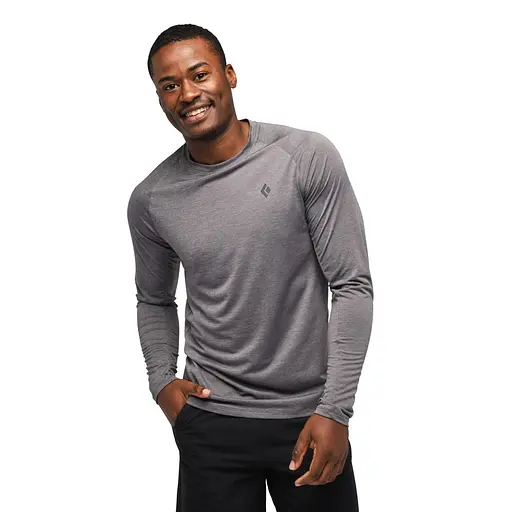 Кофта Black Diamond M Heritage Wordmark LS Tee Steel Grey XXXL (1033-BD 75309000343XL1) - фото 2