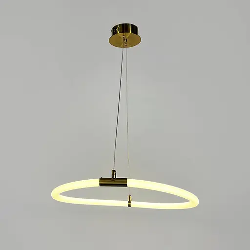 Латунна кільцева люстра з гнучкою LED стрічкою Ø 45 см | Line F | Арт. MD8074-R - фото 4