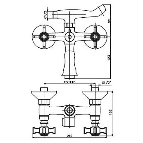 Змішувач для ванни Haiba ZEON 142 HB0835 - фото 2