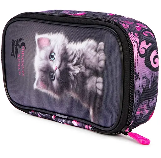 Пенал шкільний для дівчинки з Котиком м'який School Standard (PSS-103) - фото 4
