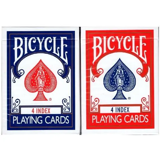Карти гральні United States Playing Card Company Bicycle 4 index (+4 routines) (red blue) (ВР_КГБ4)