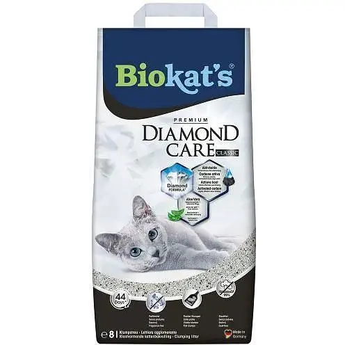 Наполнитель Biokats Diamond Care для кошачьего туалета бентонитовый 8 л - фото 1