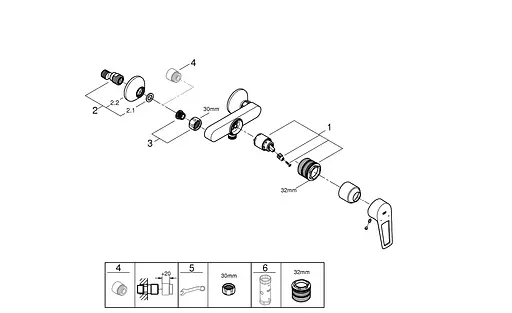 Змішувач для душу Grohe BauLoop New 23634001 Хром - фото 3