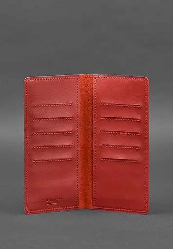 Шкіряне портмоне-купюрник 11.0 червоне - фото 4