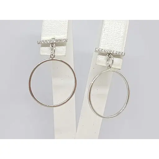 Срібні сережки Premium з фіанітами. 2590Р - фото 4