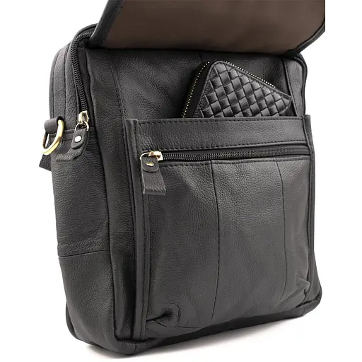 Чоловіча шкіряна сумка Vintage 22х24,5х9 см sum0012303 - фото 5