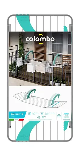 Сушарка для білизни навісна Colombo Balcony 18 (931869) - фото 3