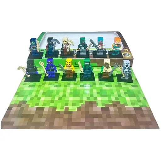 Набор игровых фигурок Minecraft с оружием 12 шт. (2614) - фото 3