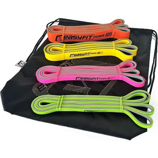 Набір двошарових гумок для підтягування EasyFit Premium 2-45 кг (4 шт.) (EF-2454s) - фото 1