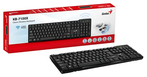 Клавіатура Genius KB-7100X USB, Black, UKR - фото 2