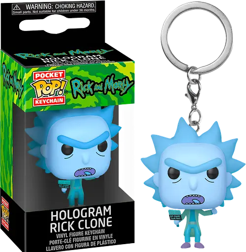 Фигурка-брелок Funko Pop Фанко Поп Рик Голограмма Рик и Морти Rick and Morty Hologram Rick Pocket Trinket RM - фото 2