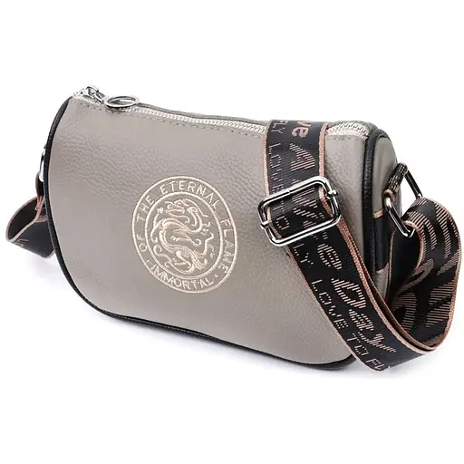 Женская сумка Vintage с вышивкой на лицевой стороне из натуральной кожи 22х14х8 см sum0029043 - фото 1