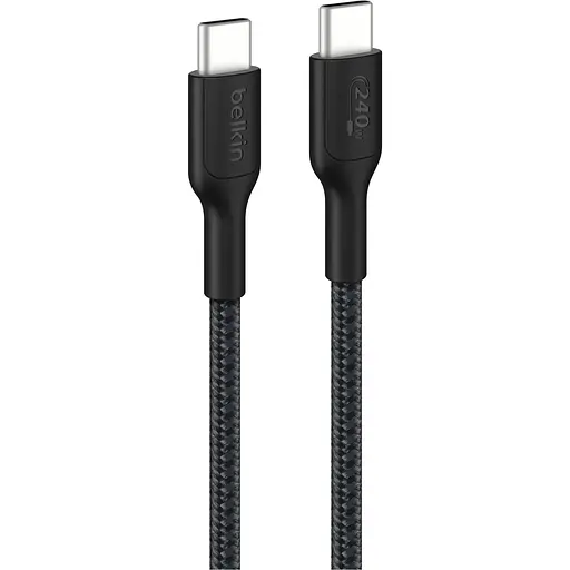 Кабель Belkin Boost Up Charge Pro Braided USB-C to USB-C 240W 2m Black (CAB025HQ2MBK) [156811] - фото 1