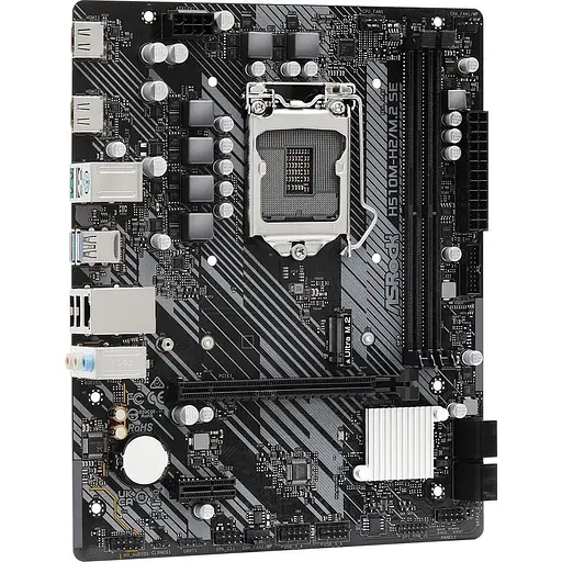 Материнская плата ASRock H510M-H2/M.2 SE (1200/H470, 2xDDR4, 1xPCIex16, 2xHDMI, 4xSATA, M.2, GLan, 7.1ch, mATX) - фото 2