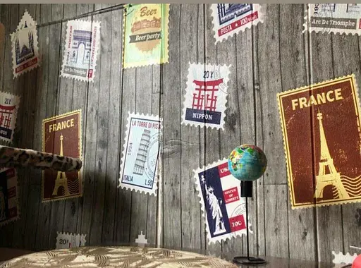 Самоклеющаяся 3D панель 700х700х4мм Почтовые марки (091) SW-00001152 - фото 6