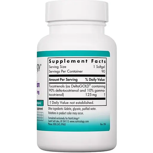Дельта-фракція токотріенол Nutricology Delta-Fraction Tocotrienols 125 мг 90 капсул (ARG-56670) - фото 2