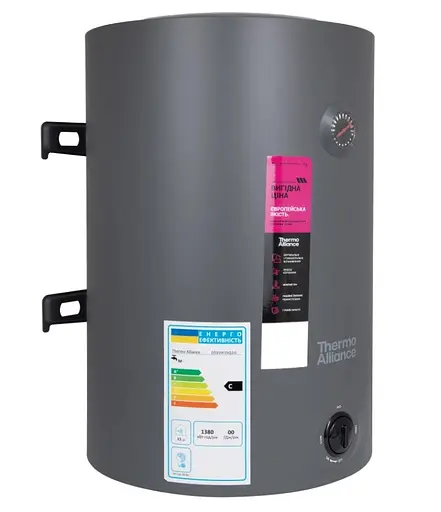 Водонагреватель электрический Thermo Alliance, 1500 Вт, мокрый ТЭН, 50 л универсальный, цилиндрический, серый (D50VH15Q2G) - фото 2
